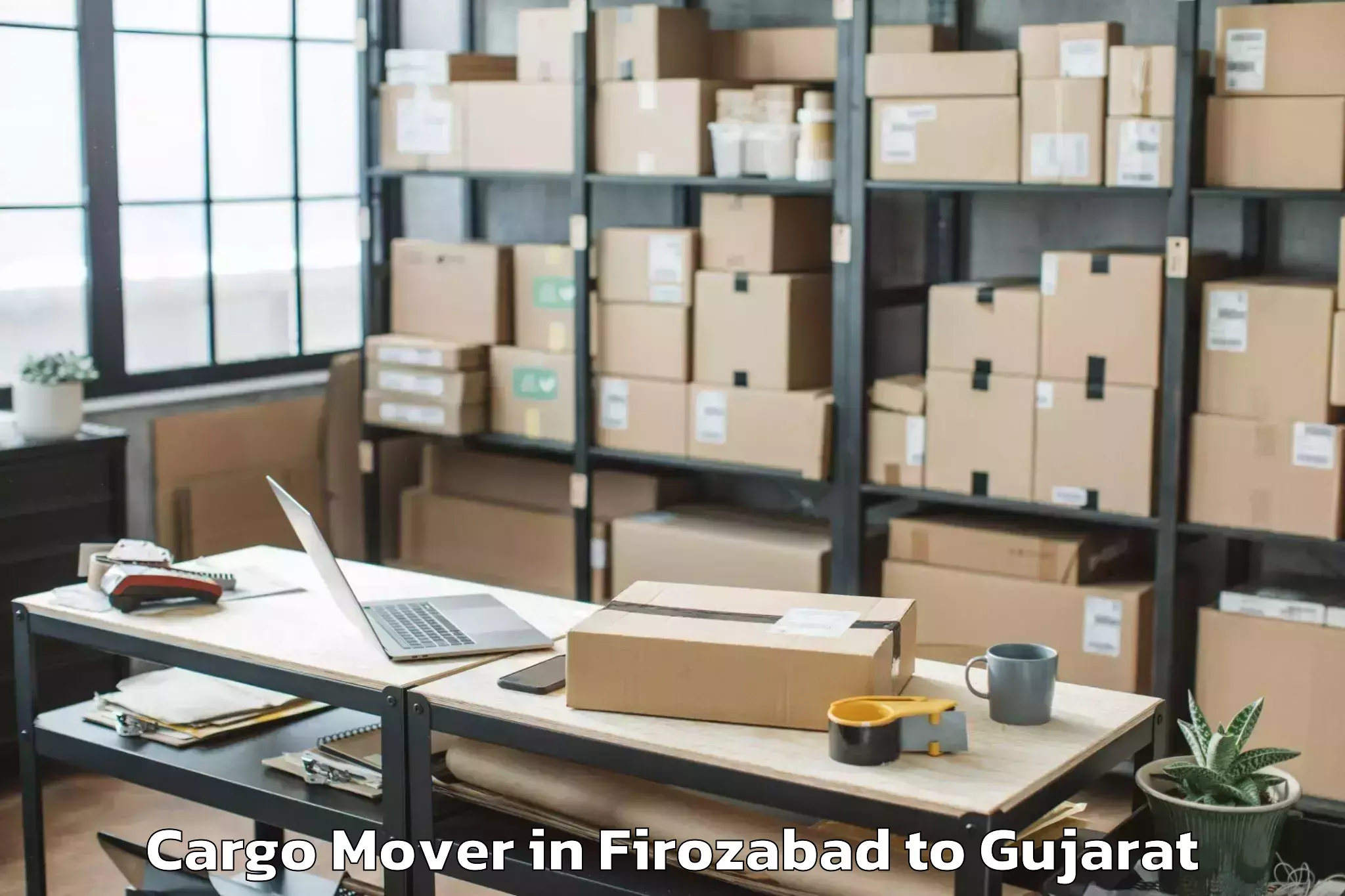 Affordable Firozabad to Visnagar Cargo Mover